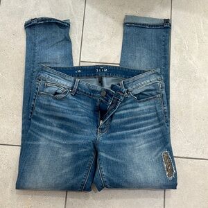 White House Black Market Blue Skinny Jeans